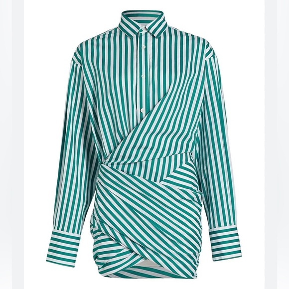 Monse
Striped Wrapped Mini Shirtdress - Picture 2 of 14